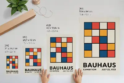 Poster med geometriska former i minimalistisk stil