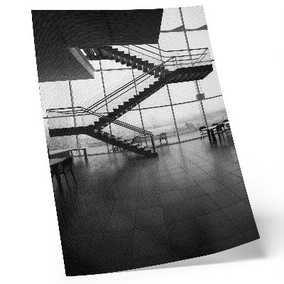Hållbar väggposter Modern trappor geometrisk elegans