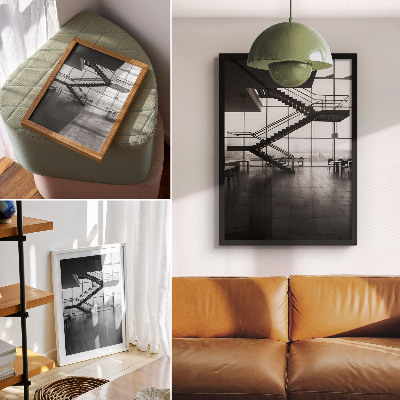 Hållbar väggposter Modern trappor geometrisk elegans