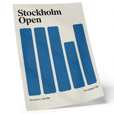 Dekorativ väggaffisch Minimalistisk grafik med blå rektanglar