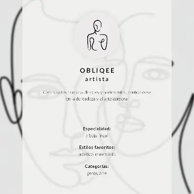 Poster minimalistisk komposition av kvinnlig kontur med elegans
