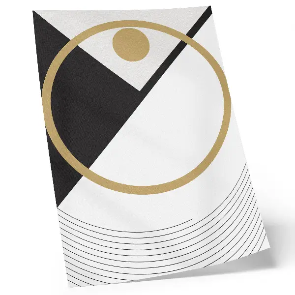 Hållbar väggposter med geometriskt mönster i kontrasterande färger och modern stil