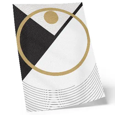 Hållbar väggposter med geometriskt mönster i kontrasterande färger och modern stil
