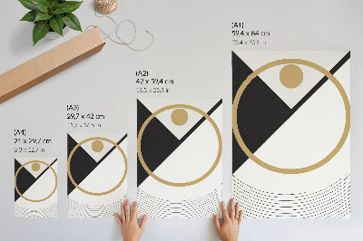 Hållbar väggposter Geometriskt mönster, kontrasterande färger, modern stil