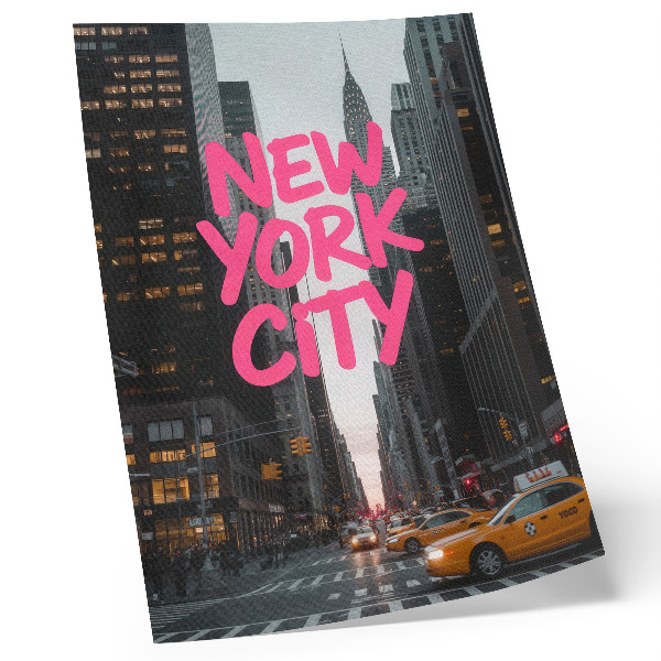 Poster Skyskrapor modernitet rosa accent