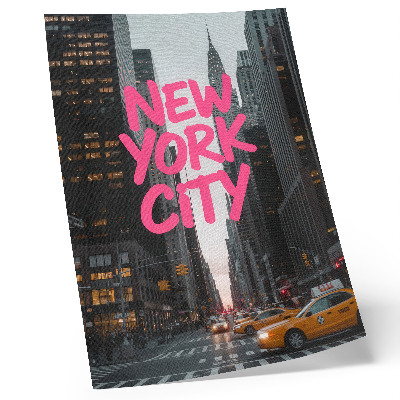 Poster Skyskrapor modernitet rosa accent