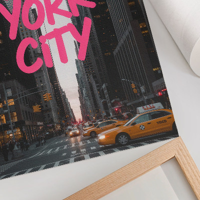 Poster Skyskrapor modernitet rosa accent