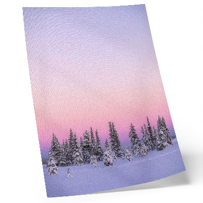 Dekorativ väggaffisch Vinterträd stämningsfull pastell himmel fred