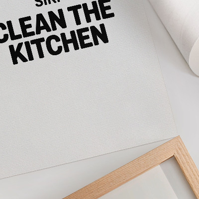 Dekorativ väggaffisch Minimalistisk inskription med kontrasterande motiv