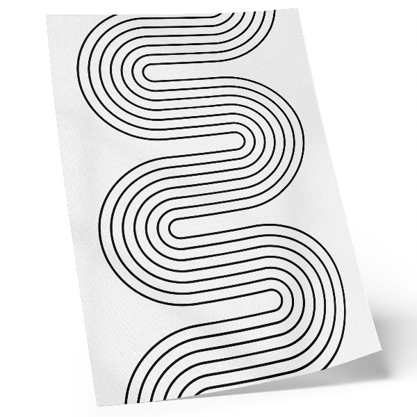 Poster Kontrasterande linjer abstrakt mönster modernitet