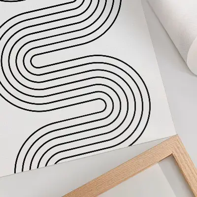 Poster Abstrakt motiv med kontrasterande linjer