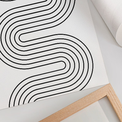 Poster Kontrasterande linjer abstrakt mönster modernitet