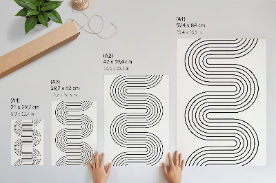 Poster Kontrasterande linjer abstrakt mönster modernitet