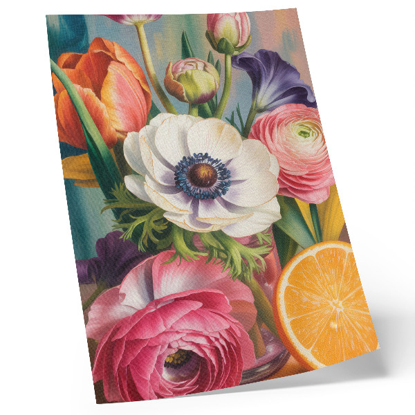 Poster Blommor fulla av liv och färg utan kommatecken