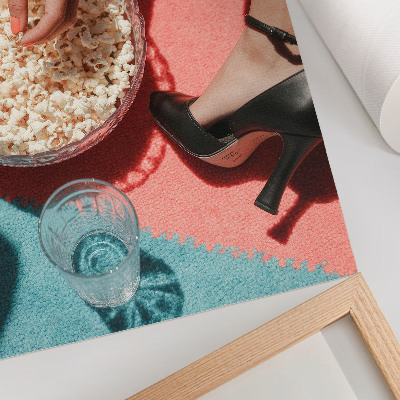 Hållbar väggposter Färgglad matta popcornglas elegant figur