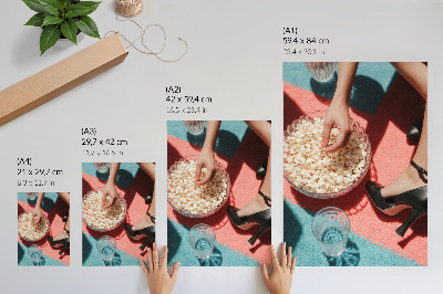 Hållbar väggposter Färgglad matta popcornglas elegant figur