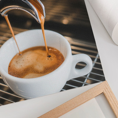 Dekorativ väggaffisch Uttrycksfull drink vit kopp modernitet