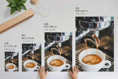 Väggaffisch uttrycksfull drink i vit kopp med modern stil