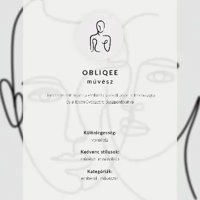 Poster modern skiss med minimalistisk ansiktskontur