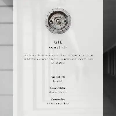 Affisch elegant kolonn med en ängel och modern arkitektur