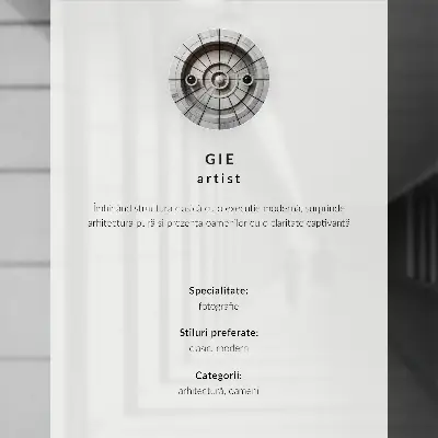 Affisch elegant kolonn med en ängel och modern arkitektur