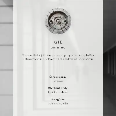 Affisch elegant kolonn med en ängel och modern arkitektur