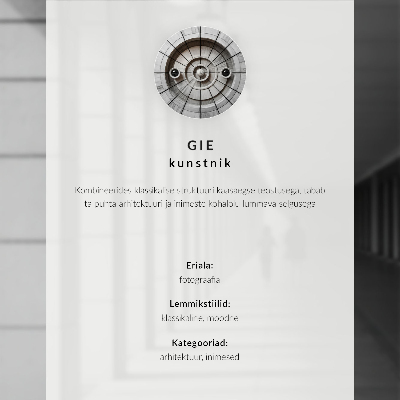 Affisch En elegant kolonn med en ängel och modern arkitektur