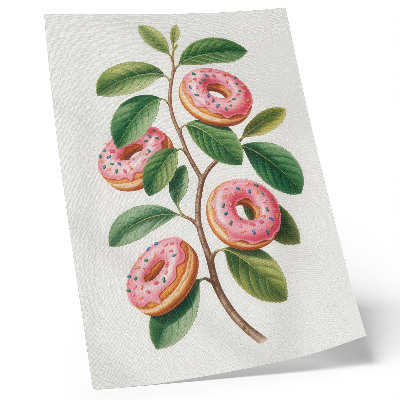 Poster Rosa knoppar gröna blad kvist humoristisk