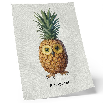 Poster En fantasifull kombination av ananas och uggla