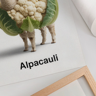 Affisch En ovanlig kombination av alpacka och blomkål