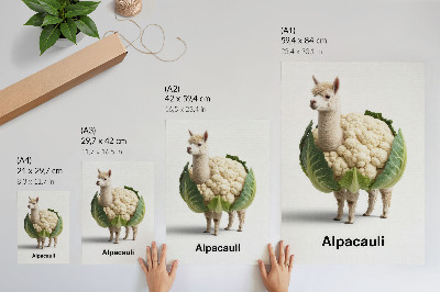 Affisch En ovanlig kombination av alpacka och blomkål