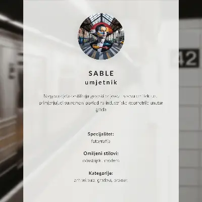 Hållbar väggposter blå spårvagn en regnig dag i stadsmiljö