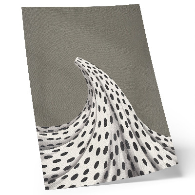 Dekorativ väggaffisch Svarta prickar beige bakgrund minimalistiskt mönster