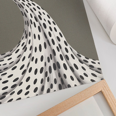 Dekorativ väggaffisch Svarta prickar beige bakgrund minimalistiskt mönster
