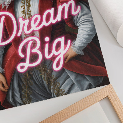 Hållbar väggposter Historiskt porträtt neon inskription kontrast modern