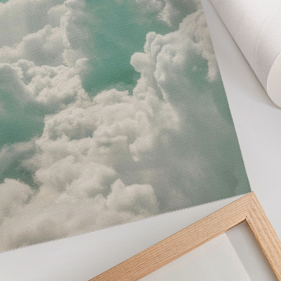 Poster Moln på den blå himlen, fred, harmoni