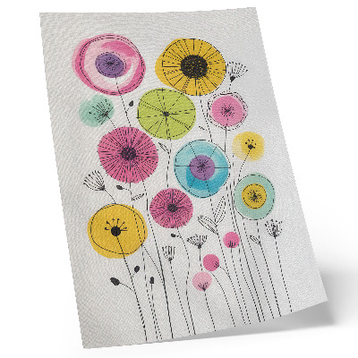 Affisch Färgglada blommor modern stil glädje
