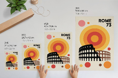 Affisch Colosseum Konstnärliga Retro Cirklar
