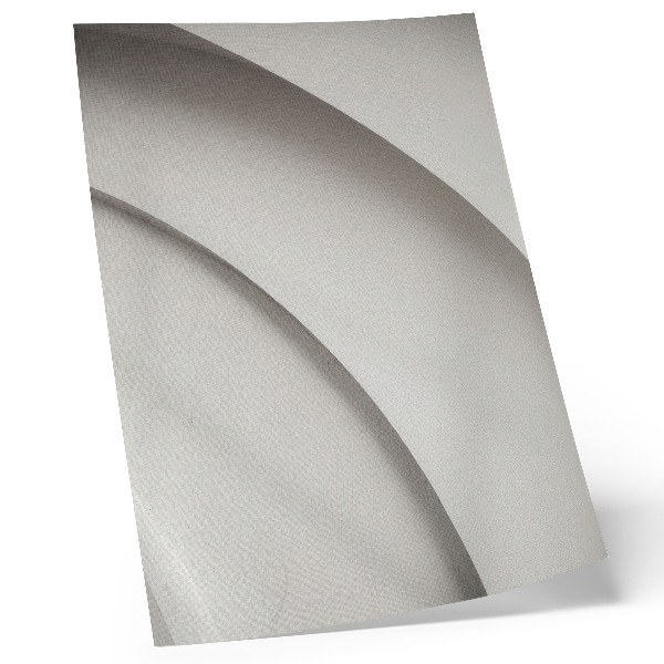 Hållbar väggposter En minimalistisk komposition med vita kurvor