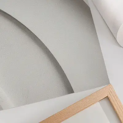 Hållbar väggposter minimalistisk komposition med vita kurvor