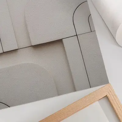 Poster geometrisk komposition med modern elegans
