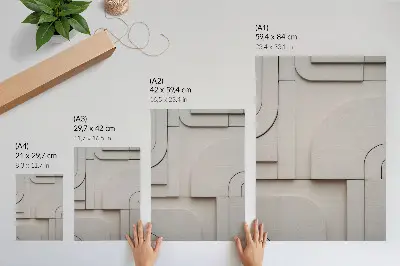 Poster geometrisk komposition med modern elegans