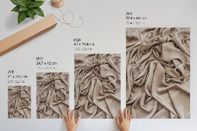 Affisch Beige material, fina veck, mysig atmosfär