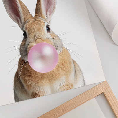 Hållbar väggposter Kaniner djur rosa tuggummi