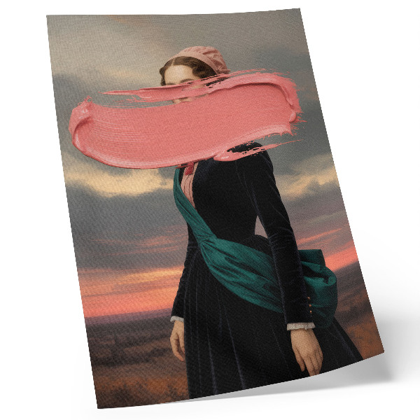 Poster Klassisk figur med rosa kontrast
