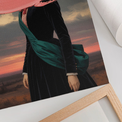 Poster Klassisk figur med rosa kontrast