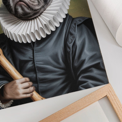 Hållbar väggposter Bild av en hund i renässansdräkt