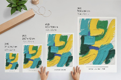 Poster Energiska färger, dynamisk abstraktion
