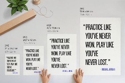 Hållbar väggposter Svart text på vit bakgrund, enkel layout