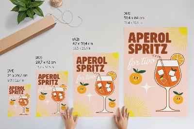 Hållbar väggposter Orange gul leende fruktbokstäver